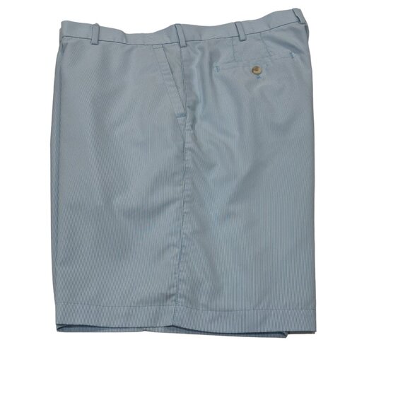 Peter Millar Men's Striped Golf Shorts, Wicking, Blue, 40 - Picture 6 of 9